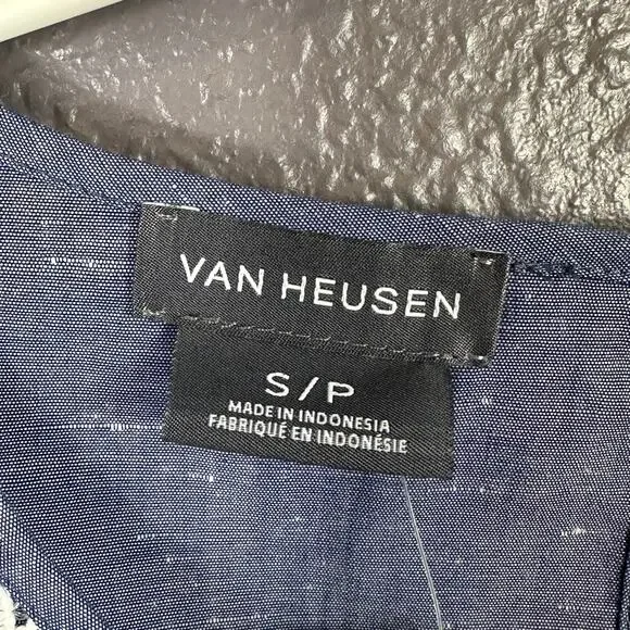 Van Heusen Top Size Small Lace Bell Half Sleeve Blue New - Picture 3 of 5